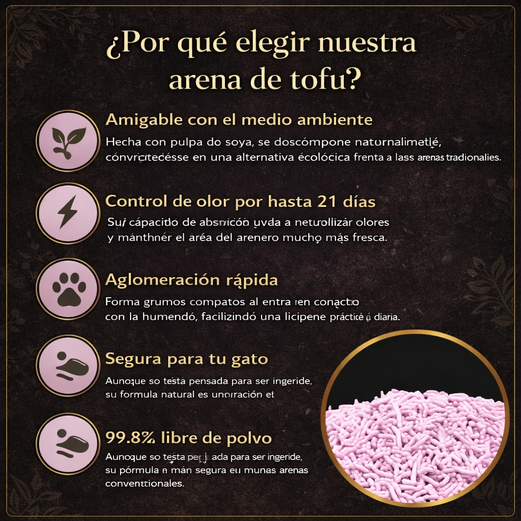 Arena de Tofu para Gatos | Más Limpieza, Menos Olor y Mayor Bienestar
