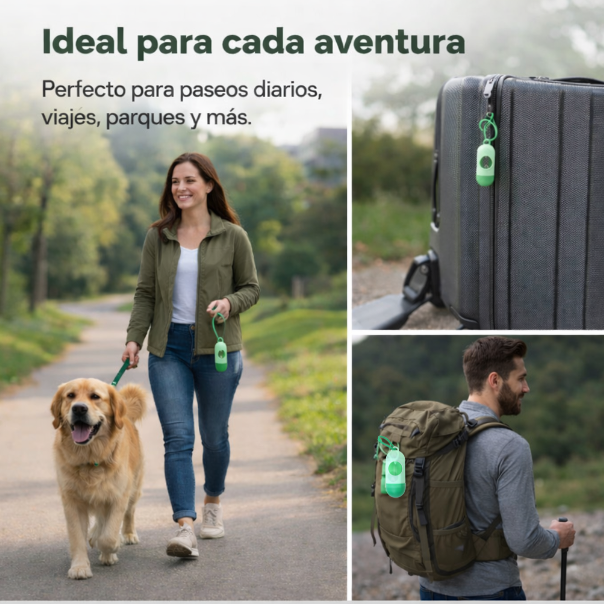 Dispensador de Bolsas para Excrementos de Mascotas