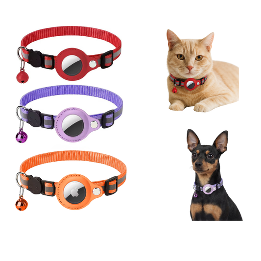 🐾Collar Reflectante con Funda para AirTag🐾