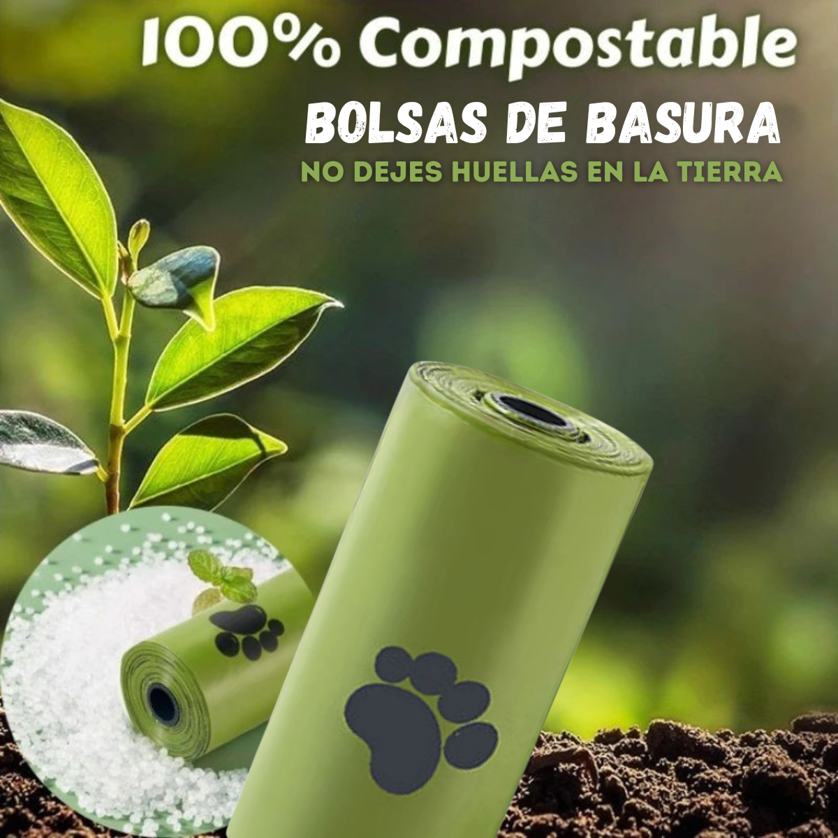 Bolsa Biodegradable Resistente Para Excremento de Mascota x60 Unidades