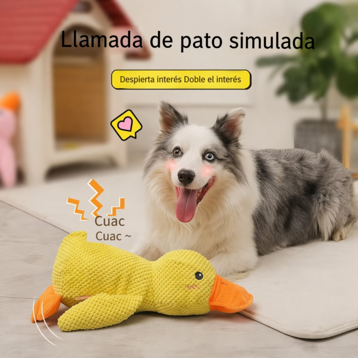 Pato de Peluche para Perro con Sonido