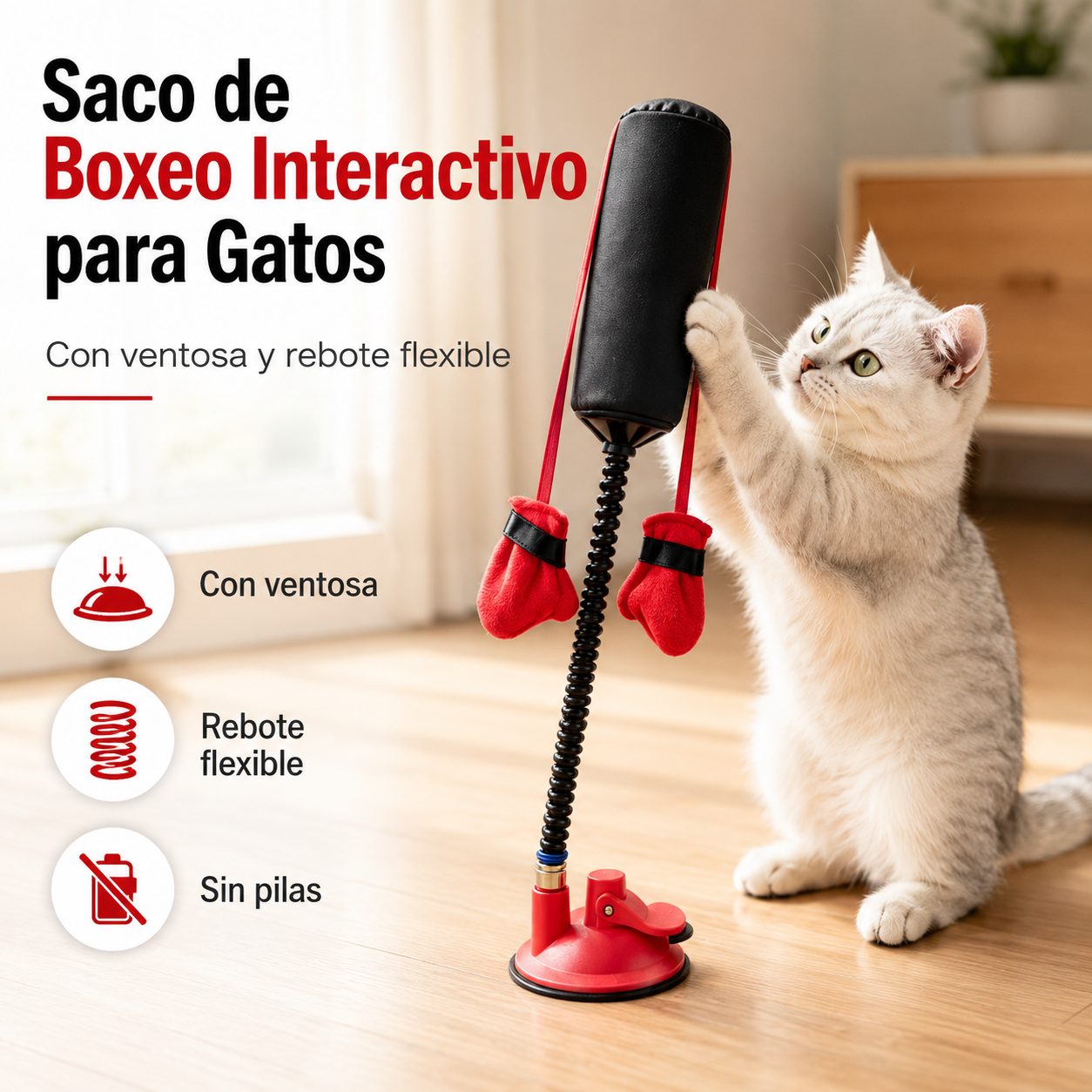 Juguete Saco de Boxeo Gatos
