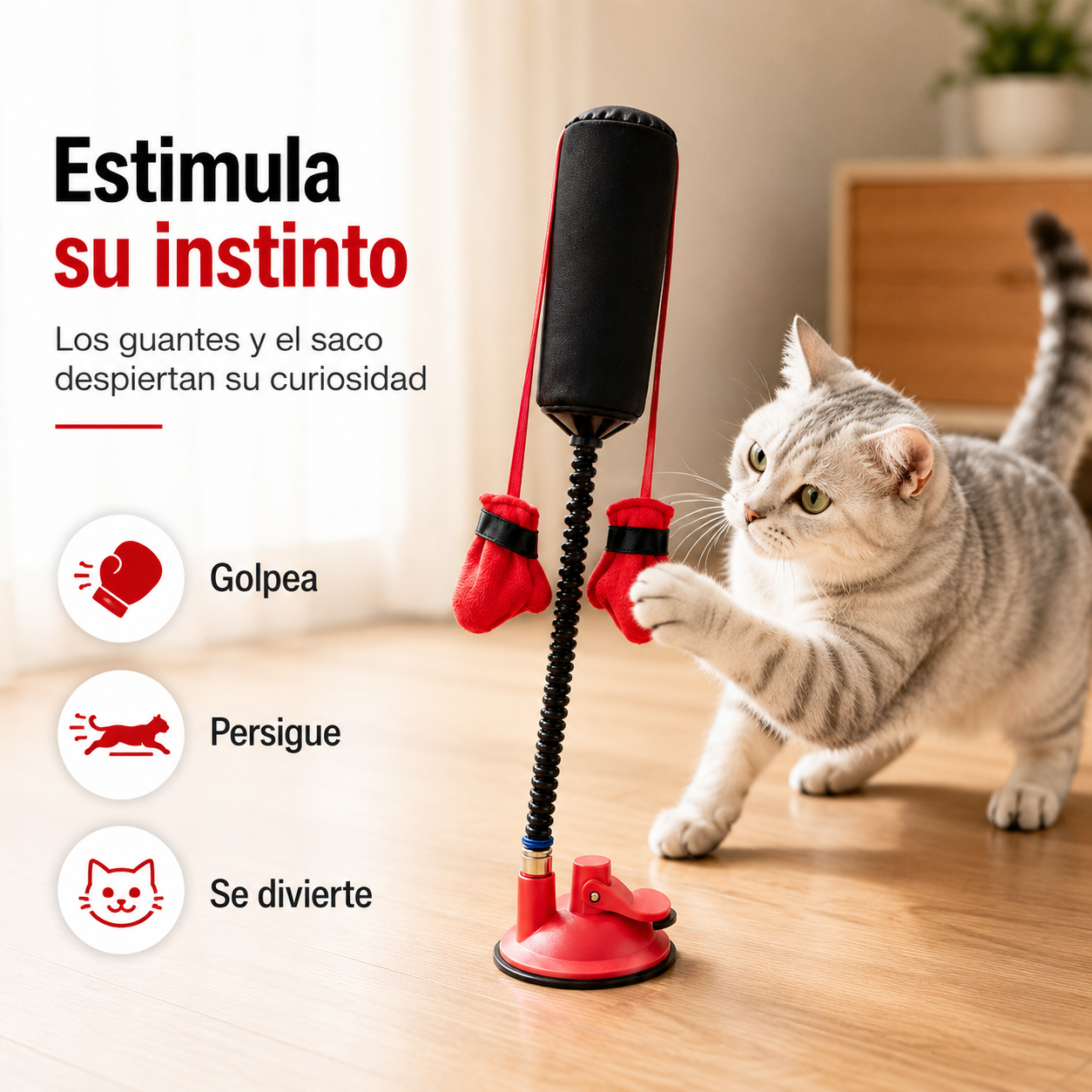 Juguete Saco de Boxeo Gatos