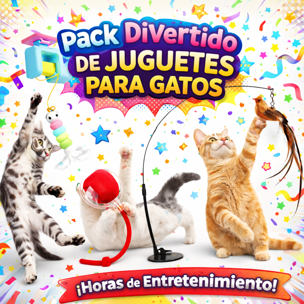 Los Mejores Juguetes Interactivos para tu  Michi Combos Ahorro Máximo