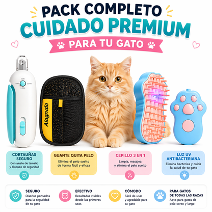 Aseo y Cuidado Para tu Gato Combo Premium